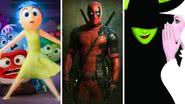 Imagens de 'Divertida Mente 2', 'Deadpool 3' e 'Wicked' - Divulgação/Disney-Pixar/Marvel Studios/Universal Pictures