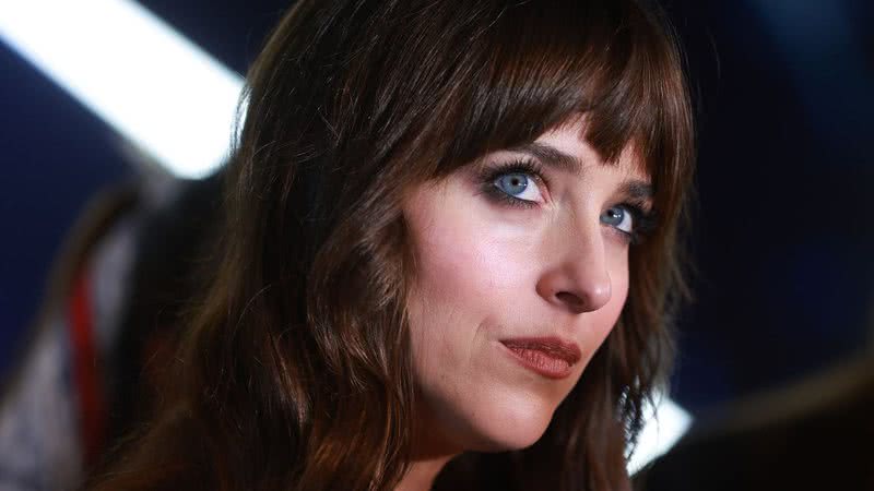 Dakota Johnson no Red Carpet de 'Madame Teia', no México. - Hector Vivas/Getty Images