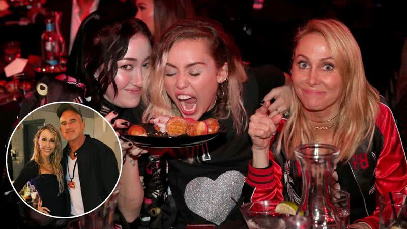 Noah, Miley e Tish Cyrus, e Dominic Purcell - Christopher Polk/Getty Images e Reprodução/Instagram/tishcyruspurcell