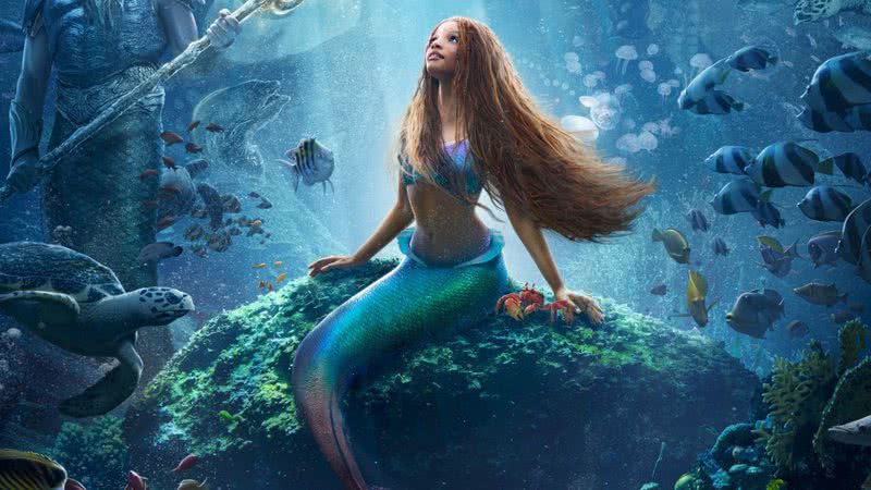 Halle Bailey em pôster do live-action de 'A Pequena Sereia' - Divulgação/Disney