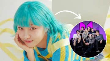 ADORA e integrantes do BTS - Divulgação/BIGHIT Music/AURA Entertainment