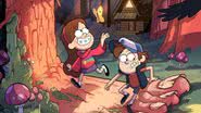 Mabel e Dipper em pôster oficial de "Gravity Falls" - Divulgação/Disney