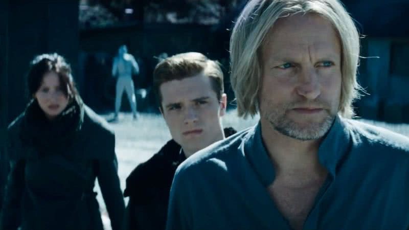 Katniss, Peeta e Haymitch, personagens da franquia 'Jogos Vorazes' - Reprodução/Lionsgate