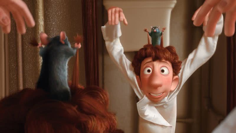 Linguini e Remy em cena de "Ratatouille" - Reprodução/Pixar