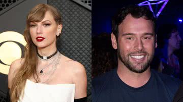 Taylor Swift no Grammy de 2024 e Scooter Braun no evento HOMECOMING WEEKEND - Getty Images/Matt Winkelmeyer/Vivien Killilea/