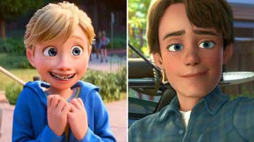 Riley, da franquia Divertida Mente, e Andy, da franquia Toy Story - Reprodução/Pixar