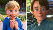 Riley, da franquia Divertida Mente, e Andy, da franquia Toy Story - Reprodução/Pixar