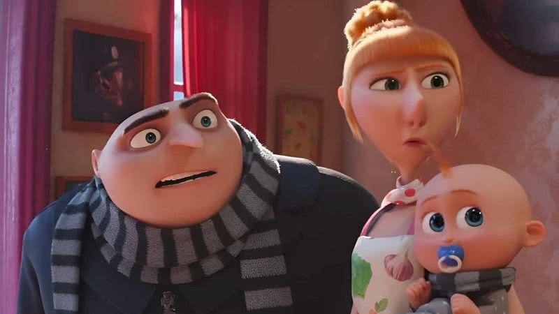 Gru, Lucy e Gru Jr. de 'Meu Malvado Favorito 4' - Reprodução/Illumination