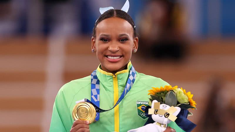 Rebeca Andrade nas Olimpíadas de Tóquio 2021 - Laurence Griffiths/Getty Images