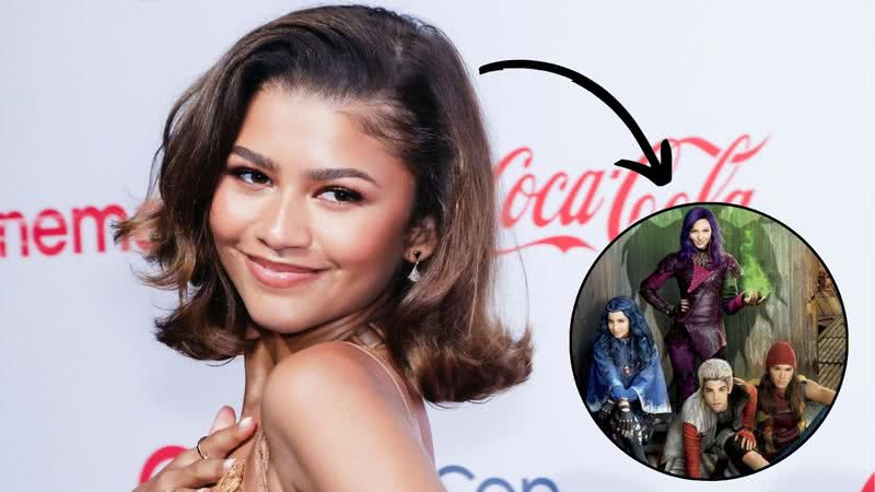 Zendaya e o elenco de 'Descendentes' - Greg Doherty/FilmMagic/Getty Images e Divulgação/Disney