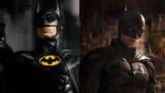 Michael Keaton em "Batman (1989)" e Robert Pattinson em "The Batman" - Reprodução/Warner Bros. Pictures