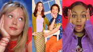 Hilary Duff para o seriado "Lizzie McGuire", pôster oficial de "Mano a Mana" e Raven-Symoné em "As Visões de Raven" - Divulgação/Disney Channel