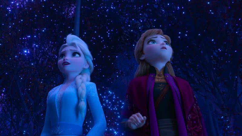 Cena de Elsa e Anna no filme 'Frozen II' (2019) - Reprodução/Disney