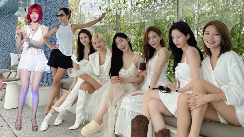 Integrantes do Girls' Generation no aniversário de 17 anos de debut - Reprodução/Instagram/seojuhyun_s