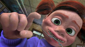 Darla, em cena de 'Procurando Nemo' - Reprodução/Pixar