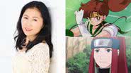 Emi Shinohara ao lado de Sailor Jupiter e Kushina Uzumaki, personagens que dublou ainda em vida - Reprodução/Pierrot/Toei Animation