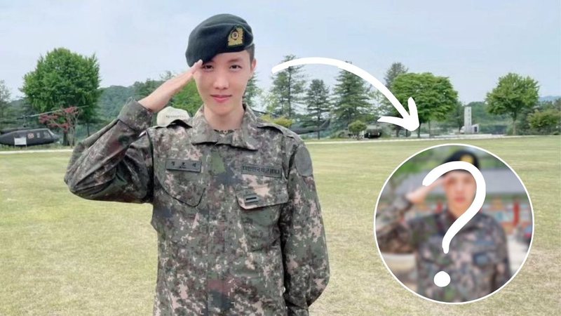 J-Hope com a farda do exército - Reprodução/Instagram/uarmyhope/X/OfficialMonstaX