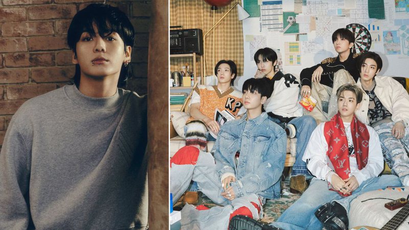 Jungkook, do BTS e membros do BOYNEXTDOOR - Divulgação/BIGHIT Music/KOZ Entertainment