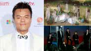 J.Y. Park na cerimônia do Emmy de 2012, TWICE em concept photo para "I GOT YOU" e 2PM em photoshoot para "MUST" - Robin Marchant/Getty Images e Divulgação/JYP Entertainment