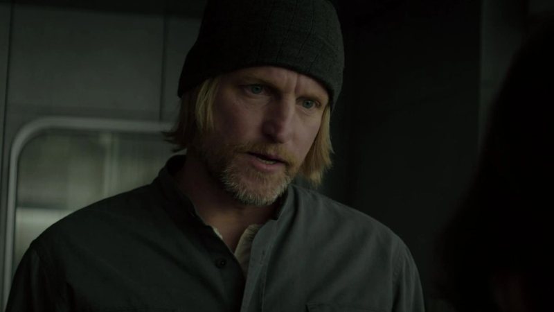 Haymitch (Woody Harrelson) em 'Jogos Vorazes: A Esperança - Parte 2' (2015) - Reprodução/Lionsgate