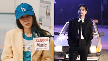 Min Hee Jin, ex-CEO da ADOR, e V, do BTS - Reprodução/YouTube/김영대의 School of Music e Divulgação/BigHit Music