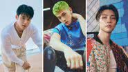 Mingyu (SEVENTEEN), BM (KARD) e Johnny (NCT) - Divulgação/PLEDIS Entertainment/DSP Media/SM Entertainment