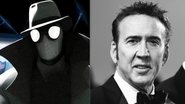 Homem-Aranha Noir em "Homem-Aranha no Aranhaverso" e Nicolas Cage no tapete vermelho do filme "The Surfer" - Reprodução/Sony Pictures/Marvel e Pascal Le Segretain/Getty Images