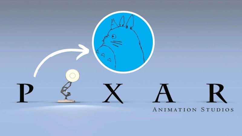 Logotipos da Pixar Animation Studio e do Studio Ghibli - Divulgação/Pixar/Studio Ghibli