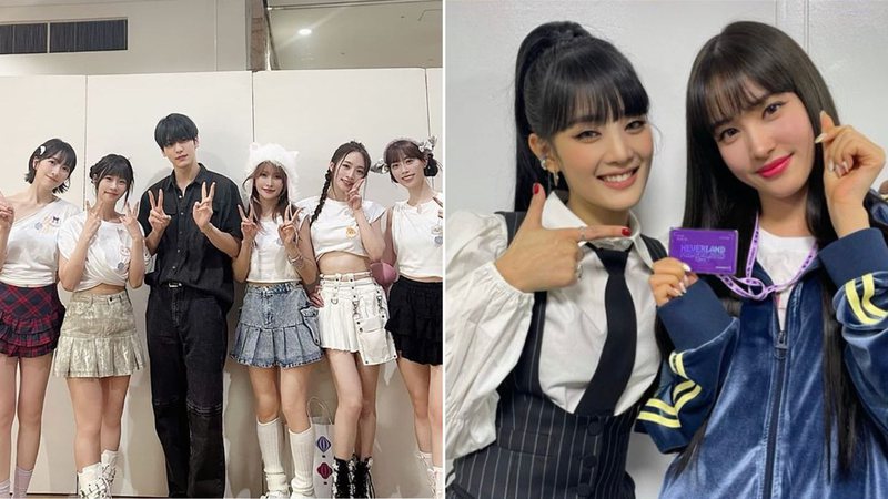 Soobin (TXT) ao lado das integrantes do KARA, e Minnie ((G)I-DLE) ao lado de Yoon (STAYC) - Reprodução/Instagram/page.soobin/min.nicha