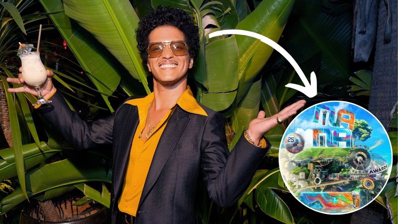 Bruno Mars e imagem promocional do MAMA Awards 2024 - Kevin Mazur/Getty Images e Divulgação/Mnet