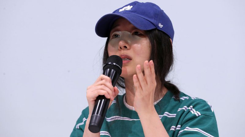 Min Hee Jin em coletiva de imprensa - Han Myung-Gu/WireImage/Getty Images