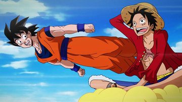 Goku e Luffy no episódio 590 de 'One Piece' - Reprodução/Toei Animation