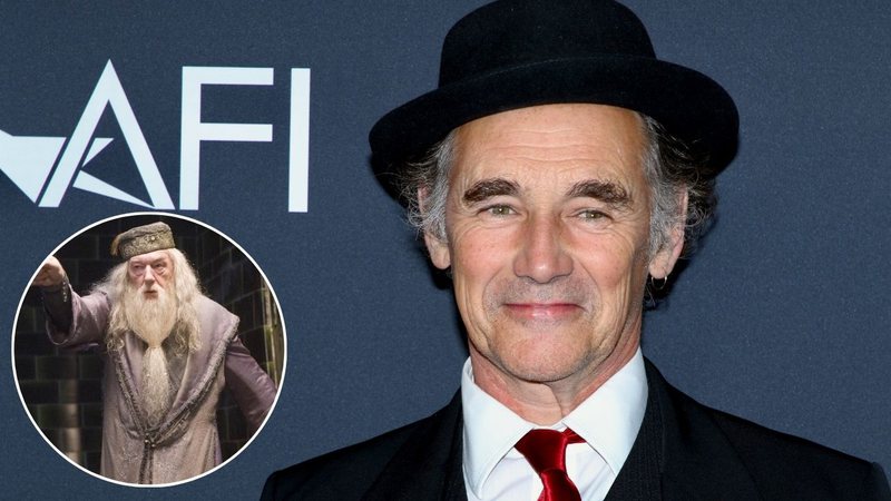 Mark Rylance e Michael Gambon como Alvo Dumbledore - Robin L Marshall/WireImage/Getty Images e Reprodução/Warner Bros.