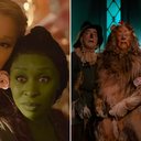 Cenas dos filmes 'Wicked' (2024) e 'O Mágico de Oz' (1939) - Reprodução/Universal Pictures/MGM