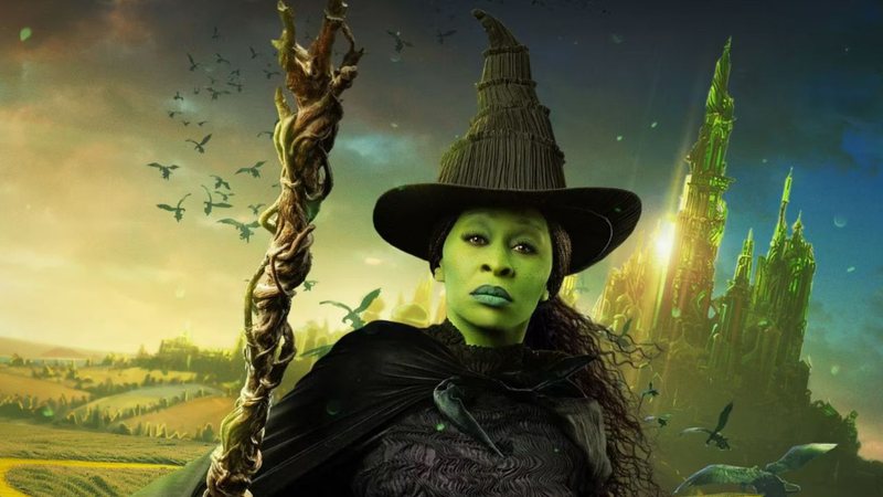 Cynthia Erivo como Elphaba em pôster de 'Wicked' (2024) - Divulgação/Universal Pictures