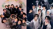 Concep photos do SEVENTEEN e do Stray Kids - Divulgação/JYP Entertainment/PLEDIS Entertainment