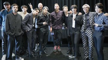 Integrantes do BTS e Coldplay - Reprodução/X/BTS_twt