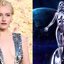 Julia Garner no Globo de Ouro 2024 e imagem da personagem Shalla-Bal