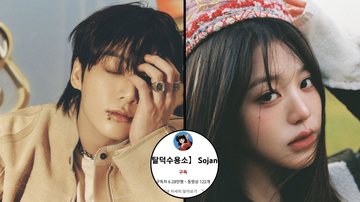 Jungkook, membro do BTS, e Wonyoung, integrante do IVE - Divulgação/Big Hit Music/Starship Entertainment