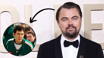 Leonardo DiCaprio e cena da segunda temporada de 'Round 6' - Tommaso Boddi/Getty Images e Divulgação/Netflix