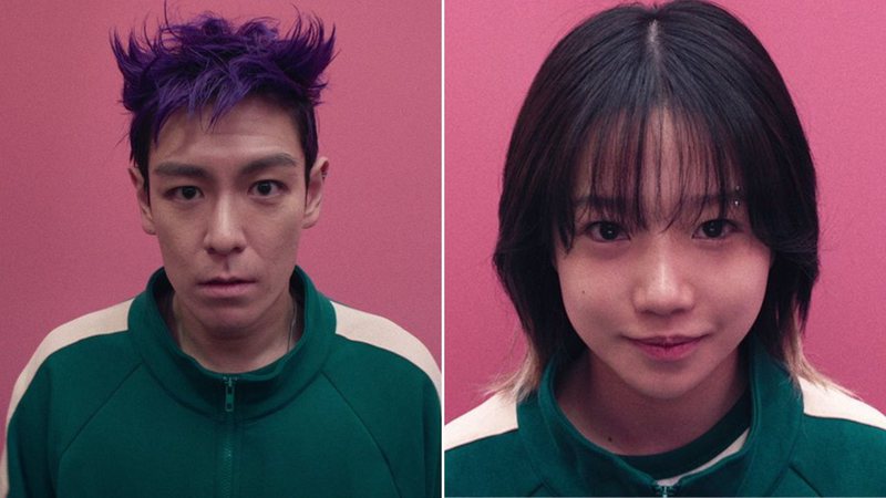 T.O.P (ex-BIGBANG) e Jo Yuri (ex-IZ*ONE) em 'Round 6' - Reprodução/Netflix