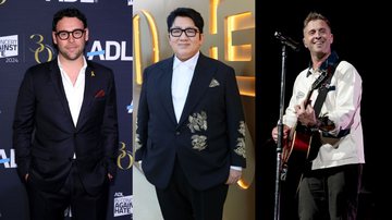 Bang Si Hyuk, Scooter Braun e Ryan Tedder - Rodin Eckenroth/for Gold House/Jemal Countess/for Anti-Defamation League/Manny Carabel/for Audacy/Getty Images