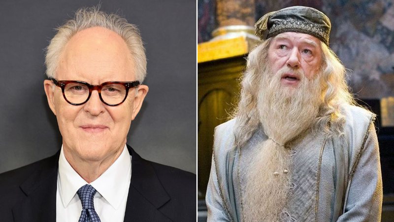 John Lithgow e Michael Gambon como Alvo Dumbledore - Reprodução/Warner Bros. Pictures/Jamie McCarthy/Getty Images