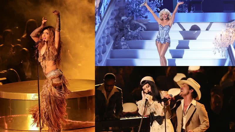 Shakira, Sabrina Carpenter, Lady Gaga e Bruno Mars no Grammy 2025 - Maya Dehlin Spach/Getty Images