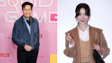 Lee Jung Jae, de 'Round 6', e Lim Ji Yeon, de 'A Lição' - Presley Ann/Getty Images for Netflix/Han Myung-Gu/WireImage