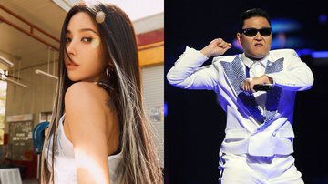 Soyeon do (G)I-DLE e PSY - Divulgação/CUBE Entertainment/Isaac Brekken/Getty Images