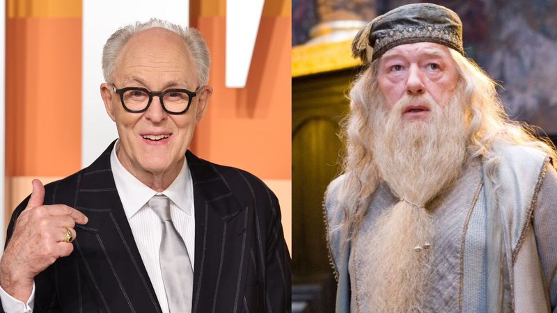 John Lithgow e Michael Gambon como Alvo Dumbledore - Reprodução/Warner Bros. Pictures/Jamie McCarthy/Getty Images/WireImage