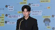 Kim Soo Hyun em coletiva de imprensa - Han Myung-Gu/WireImage/Getty Images