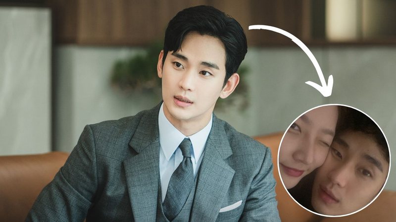 Kim Soo Hyun em cena de 'Rainha das Lágrimas' - Divulgação/tvN e Reprodução/Instagram/ron_sae