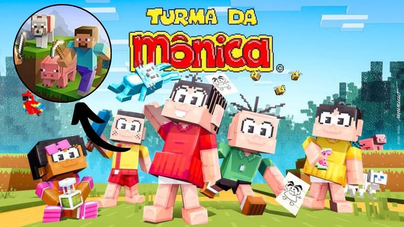 Turma da Mônica no Minecraft - Divulgação/Maurício de Sousa Produções/Mojang Studios